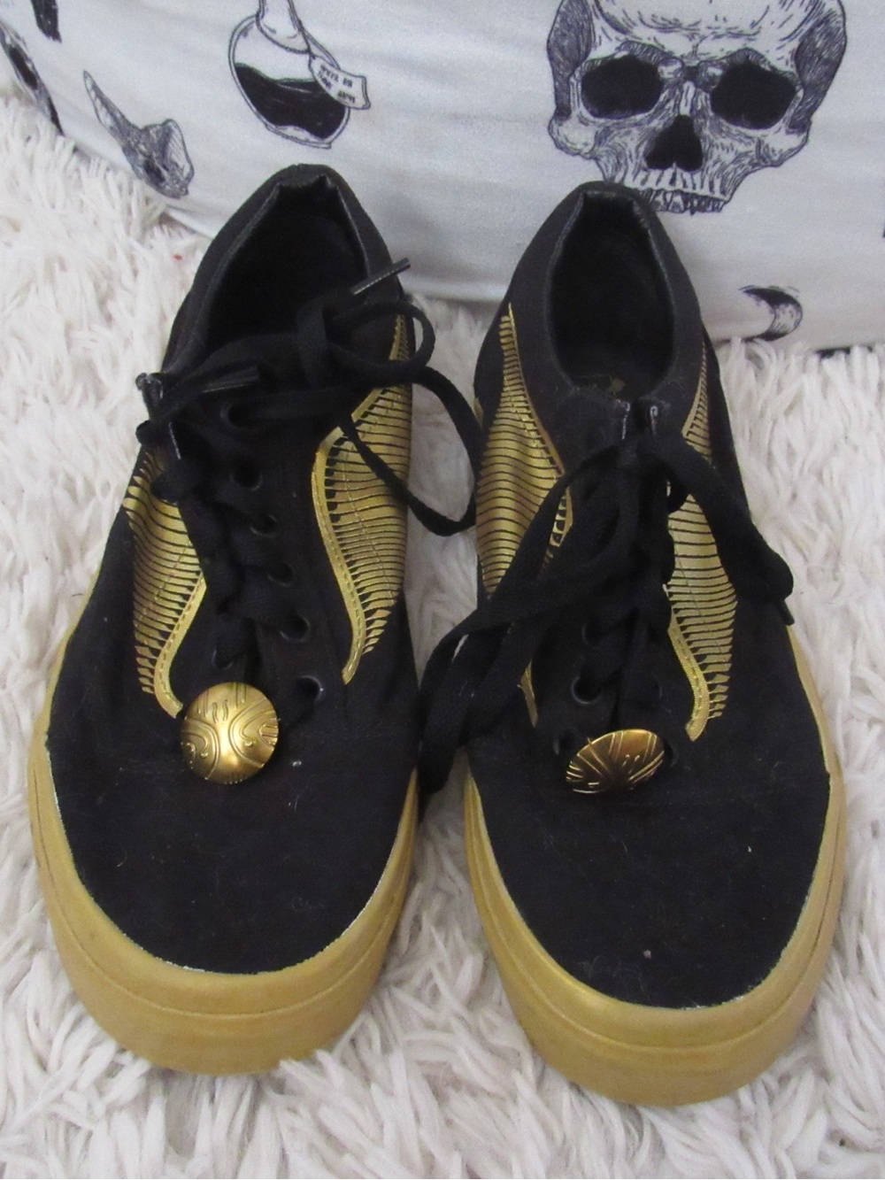 Limited Edition Harry Potter Vans Black and Gold Low-Top Lace-Up Sneakers